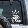 Jesus is King and wears a crown creative&funny stickers for cartoon fans&lover,high quality for car trucks motorcycles & laptops