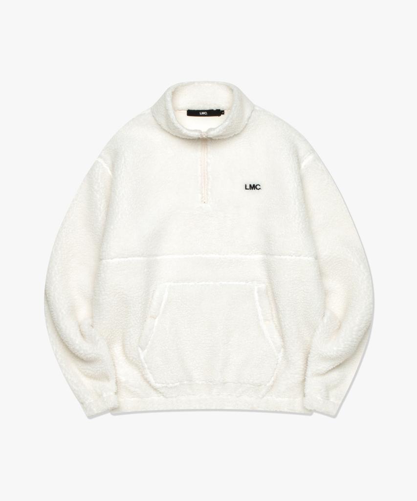 Lmc Og Boa Fleece Quarter Zip Pullover Ivory