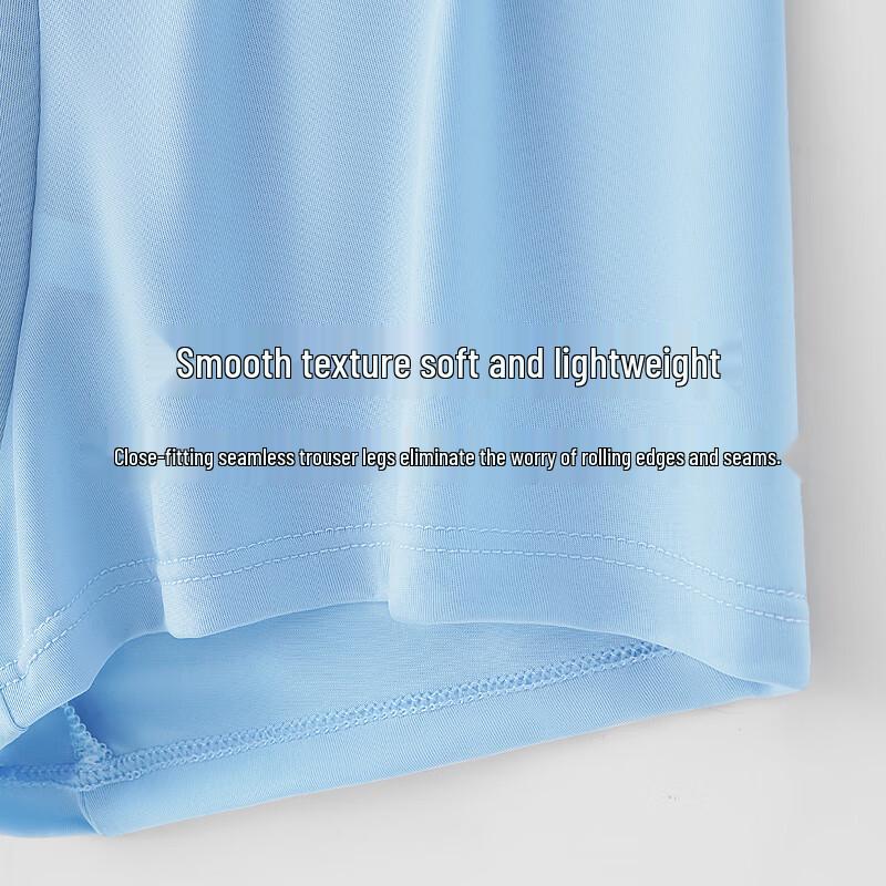 Neixiaoban Men's 7A Antibacterial Ice Silk Boxer Briefs 4-Pack
