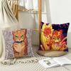 Wild Forest Fantasy Novel WWarrior Cats Pillow Case Pattern Printed Pillowcase For Living Room Sofa Cushion Cover