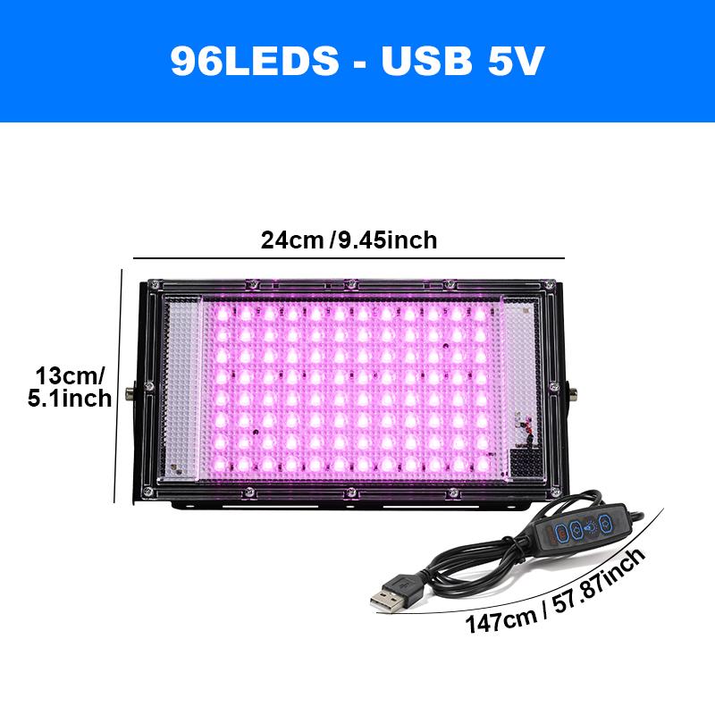 Full Spectrum LED Grow Light PhytoLamp For Plants Tent USB 5V Flower Seeding Switch Dimming Range Lamp Floodlight Grow Phyto Box
