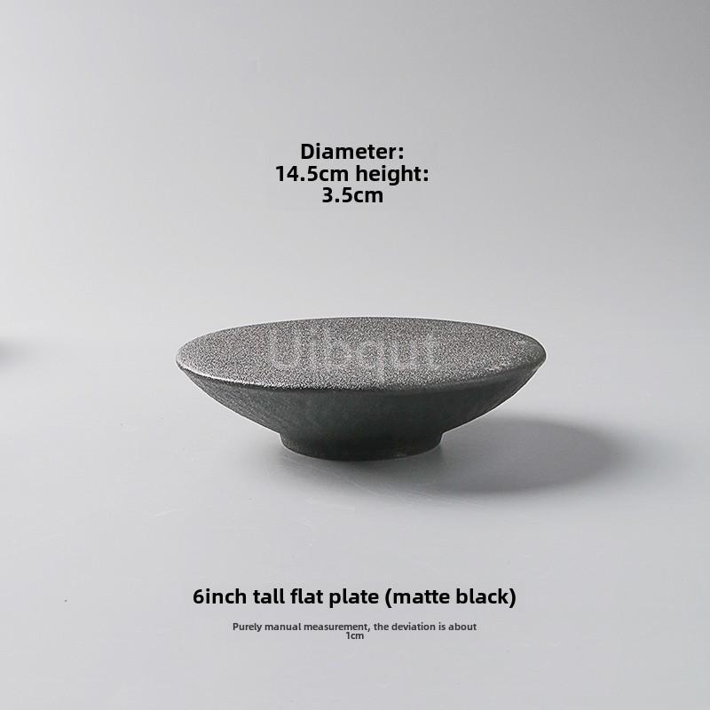 Creative High Foot white Ceramic Dessert Plate black red Molecular Cuisine Display Plate Snack Sushi Dish Specialty Tableware