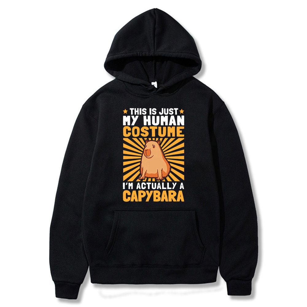 Funny Ok I Pull Up Capybara Potisk Mikina Unisex Dámská Móda Mikiny Streetwear Mikiny JDM Automobile Culture