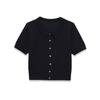 European and American Style, New Women's Clothing, Foreign Style, Fashionable Casual Short-sleeved Knitted Jacket 9598019