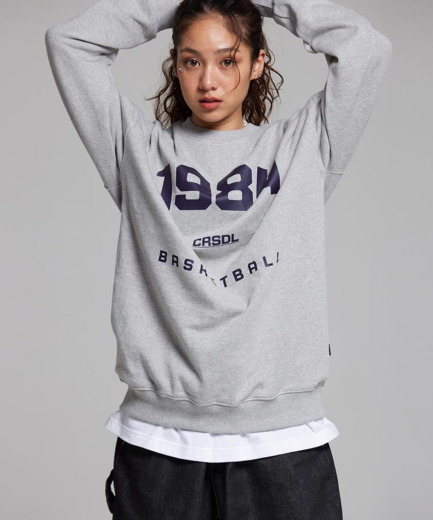 CREAM SODA LAB 1984 Basketball Sweatshirt Gray