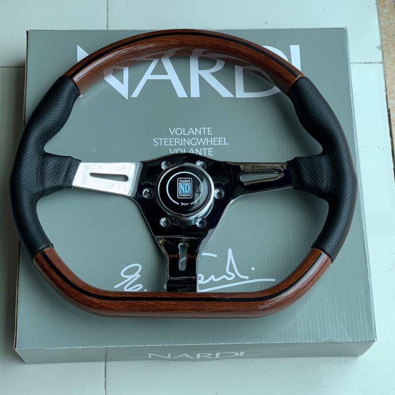 14-дюймовое гоночное рулевое колесо D-типа из массива дерева для BeiDou Xing Lada Pusa Jiegou.