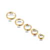 10Pcs/Lot Stainless Steel Circle Hoop Earring Gold Color Round Geometry Earrings Zircon Findings for DIY Earring Zircon Making