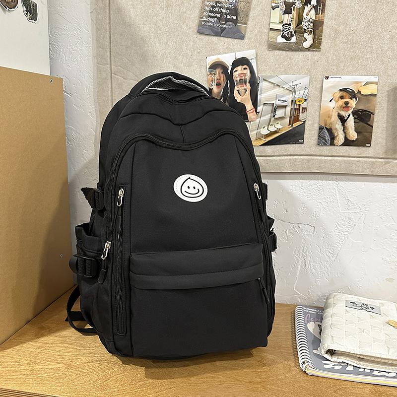 

Студенческий школьный рюкзак, сумка для репетиторства, рюкзак большой вместимости, водонепроницаемый, для путешествий на открытом воздухе, рюкзак-тоут, подарок чёрный