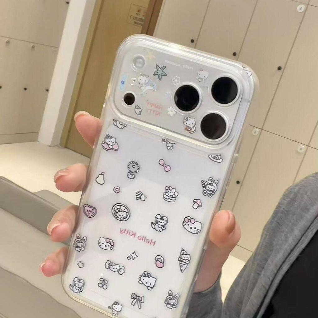 Hello Kitty Full-Screen Phone Case for Apple 11, 13 Pro, 14, 15, 16, 17 Pro Max.