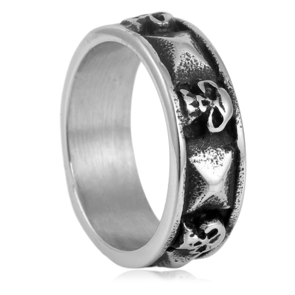 European and American Rings, Retro Trendy Men s Locomotive Ghost Head Rings 2026 No. 7