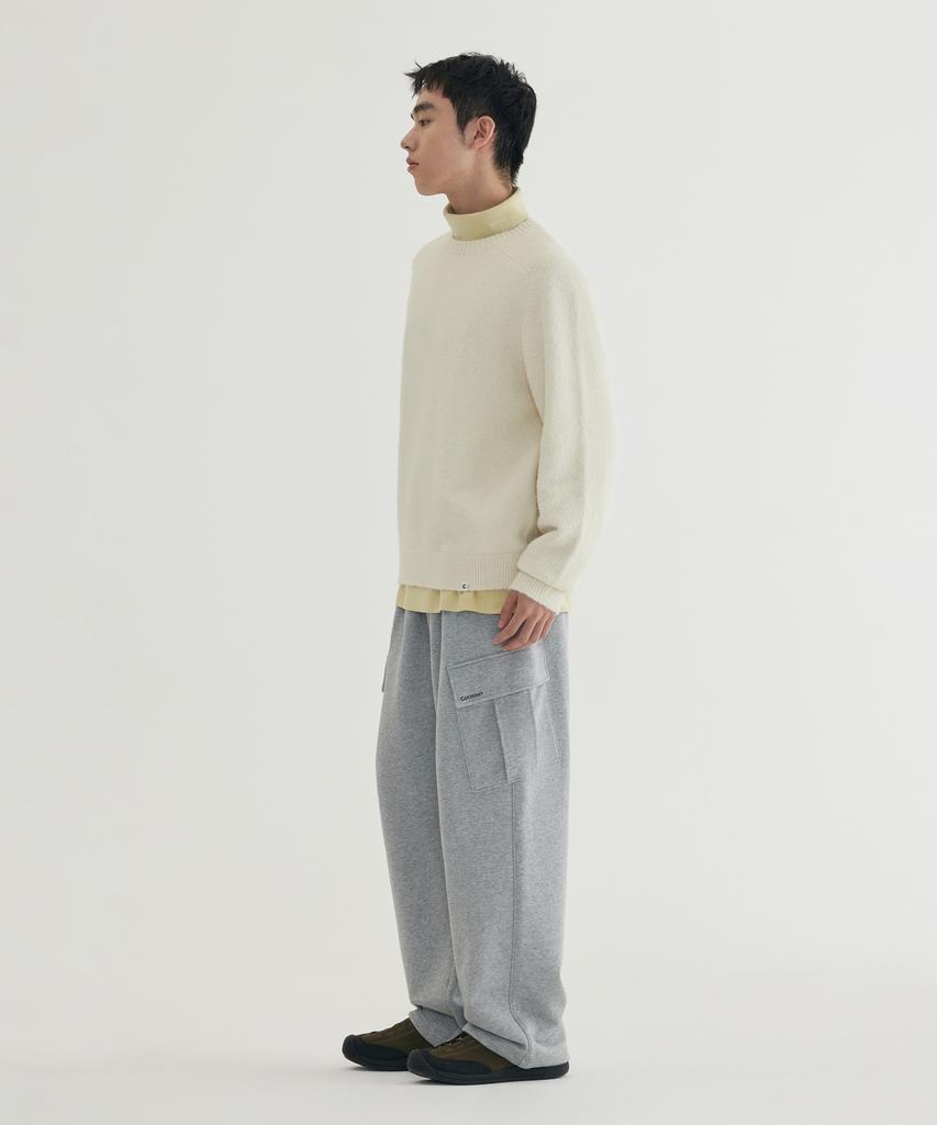 COVERNAT Small Authentic Cargo Sweatpants Melange Gray