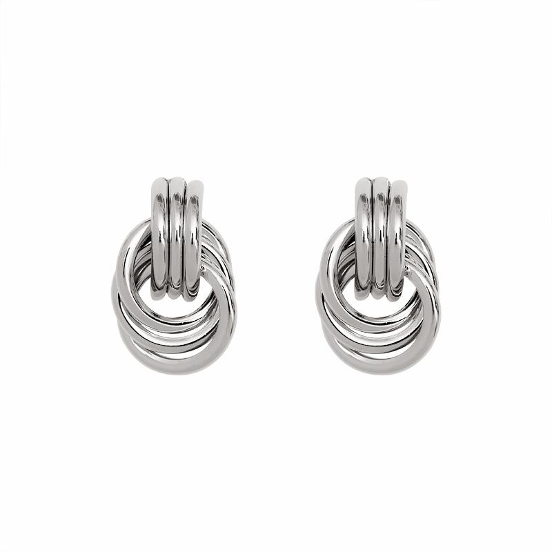 Fashion Statement Earrings Metal Round Geometric Earrings For Women Hanging Dangle Modern Jewelry Punk