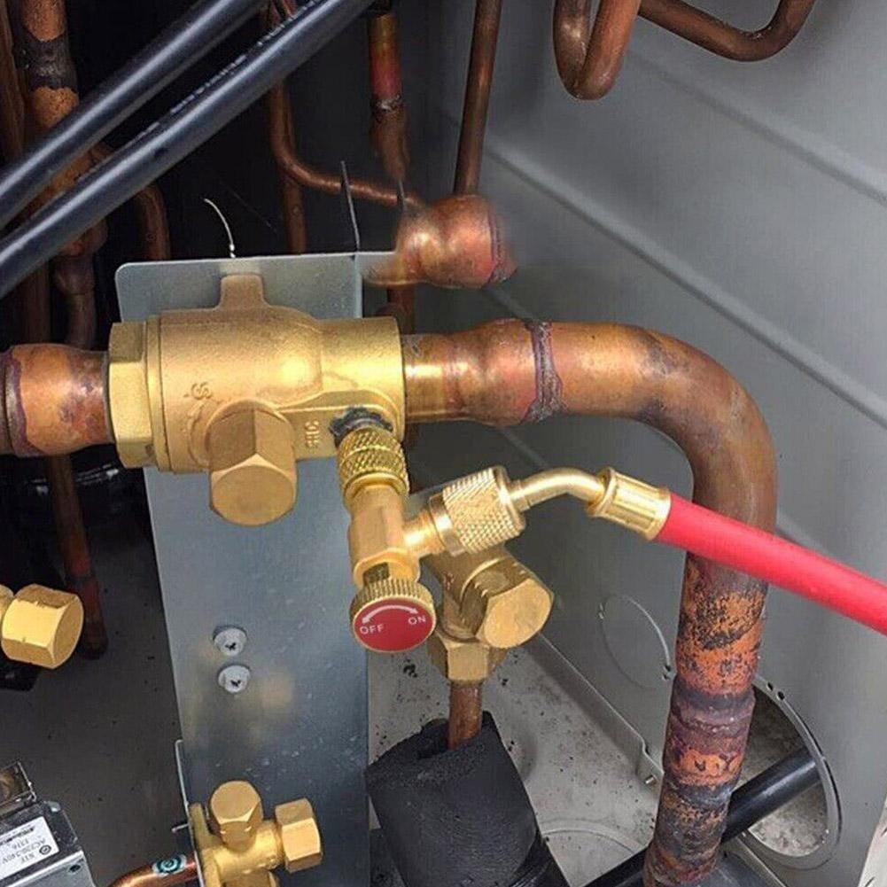 Flüssigkeit Sicherheit Ventil R410A R22 Klimaanlage Kältemittel Zubehör Luft Auto Adapter 1/4 "Klimaanlage Und Fluorid Repa P6U6