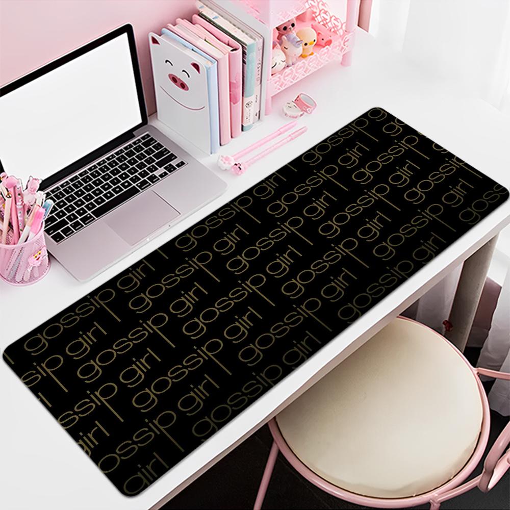 GOSSIP-GIRL-XOXO-Quote Mousepad Custom Skin Cartoon Anime Gaming Mouse Pad Keyboard Mouse Mats Desk Mat Accessories edroom LockEdge 300x600x2mm