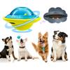 Dog Chew Toy Flying Saucer Pet Treat Dispenser Puzzle Toy Bite-Resistant Interactive Feeding Puppy Enrichment Toy for Indoor Dogs Training