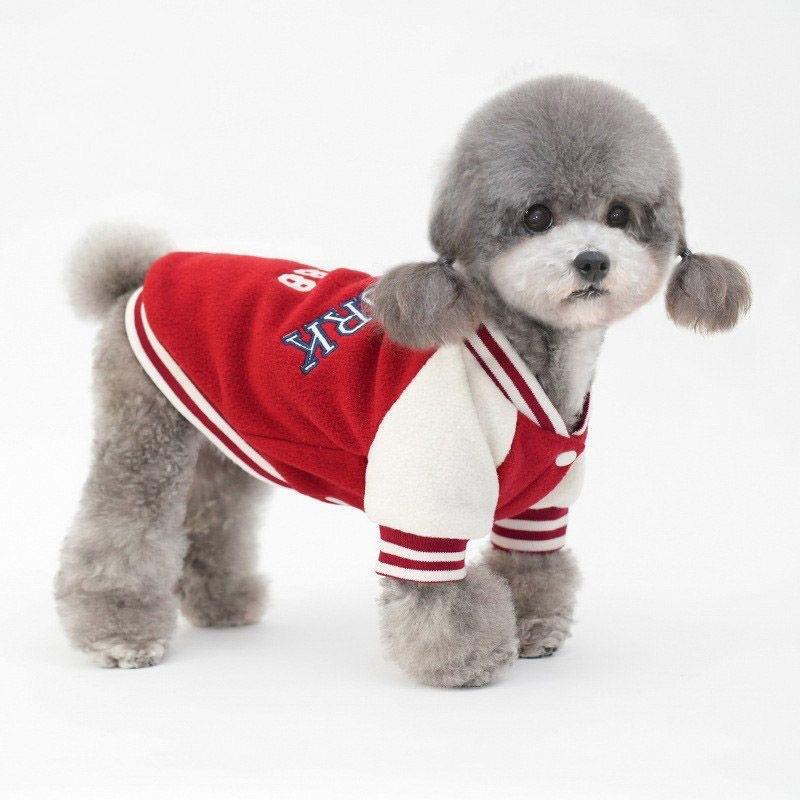

Fleece pet baseball jersey New Year s cute pet wear universal clothing for cats and dogs XXL червоний