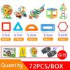 Large Educational Magnetic Tiles - Children's Development Toy for Creative Building and Thinking