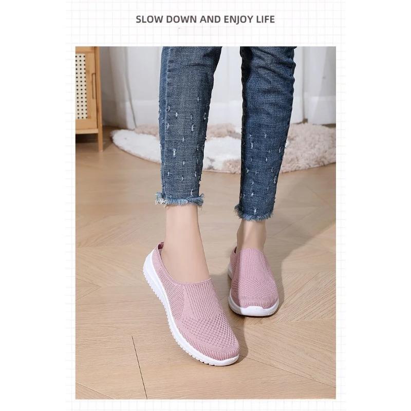 Women's Summer Shoes Casual Single Ladies Shoes Soft Sole Cover Half Slippers Shoe