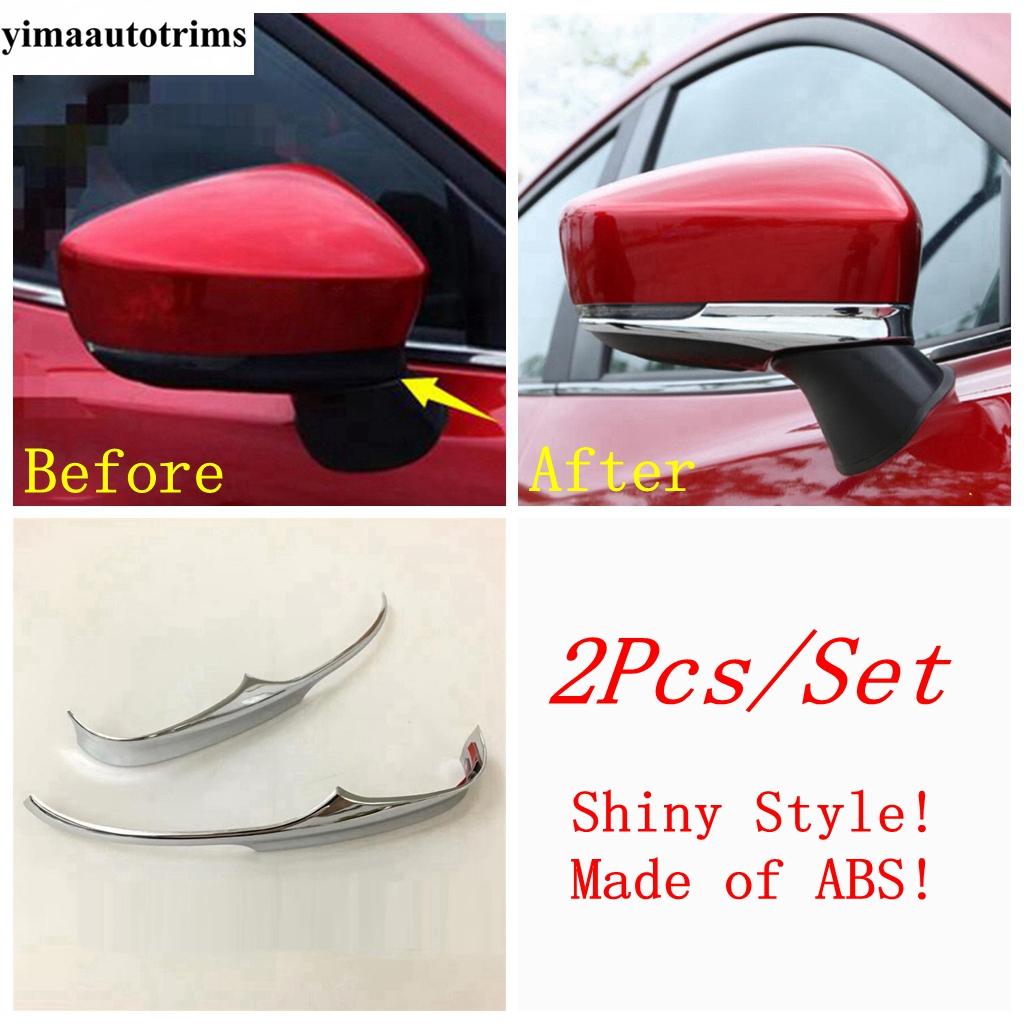 Chrome Front Rear Fog Light Lamp Door Handle Bowl Grille Strip Rearview Mirror Cover Trim For Mazda 3 2017 2018 Car Accessories