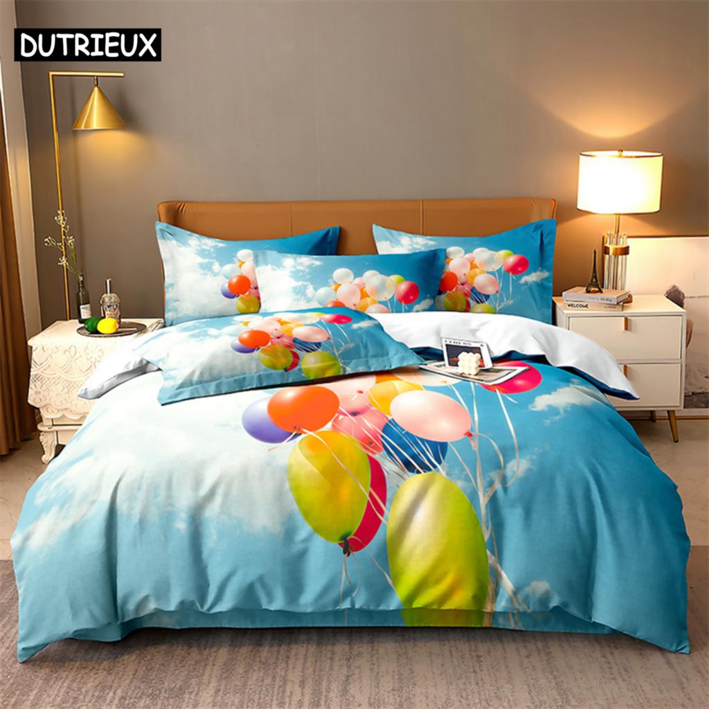 Comforter Blue Sky Scenery Queen Bedding Set Kids Bedding Digital Printing King Size Bedding Set