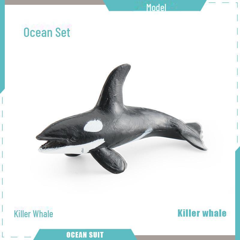 Marine Animal Model Set: Shark, Turtle, Dolphin, Whale, Penguin, Crab, and Seabed Creatures