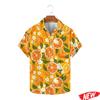 Fashion Fruit Orange Graphic Hawaiian Shirt For Men 2026 Spring Summer Lapel Aloha Shirts Street Oversized Short Sleeve Shirt
