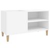 Wohnzimmer-Bücherregal Mit Abtrennung Und Stauraum, CD-/Plattenregal Mit 2 Offenen Regalen, Runder Aprikosenboden, 84,5 X 38 X 48 Cm