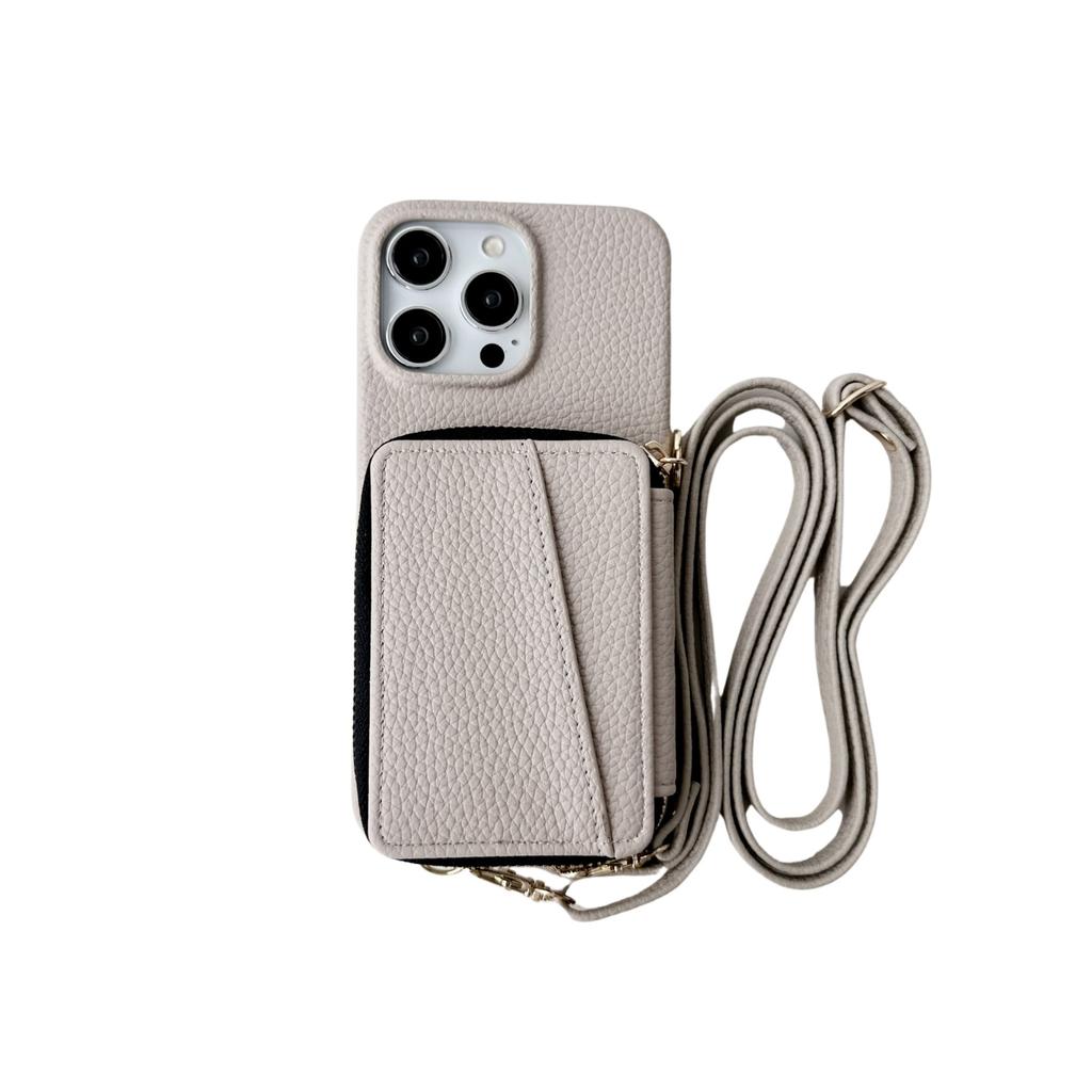 Zipper Crossbody Cards Bag Leather Wallet Case For iPhone 15 Pro Max 13 14 Plus 12 11 7 8 SE 2022 Lanyard Pocket Purse Cover