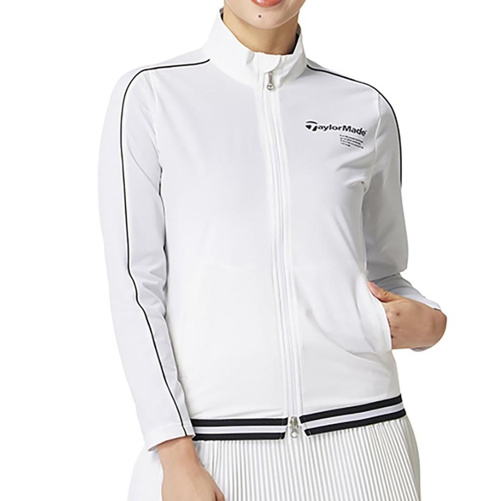 TaylorMade TM Basic Full-Zip Jacket, White, Size L, Women's, 2025SS UN662