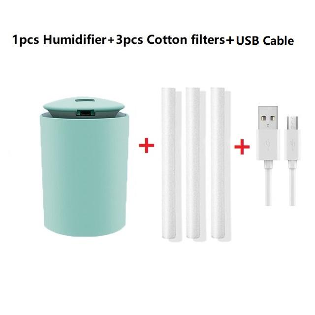 

260 мл мини-увлажнитель воздуха портативный ультразвуковой ароматический диффузор эфирного масла USB-генератор тумана увлажнители для ароматерапии для домашнего автомобиля Green