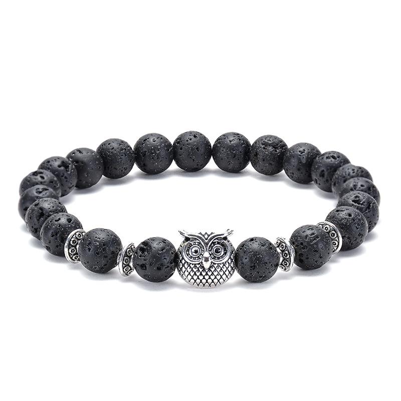 

JYL TS Bracelet Eye Faceted Beaded Unique Boosts Courage & Energy Owl-Silver кульбабий