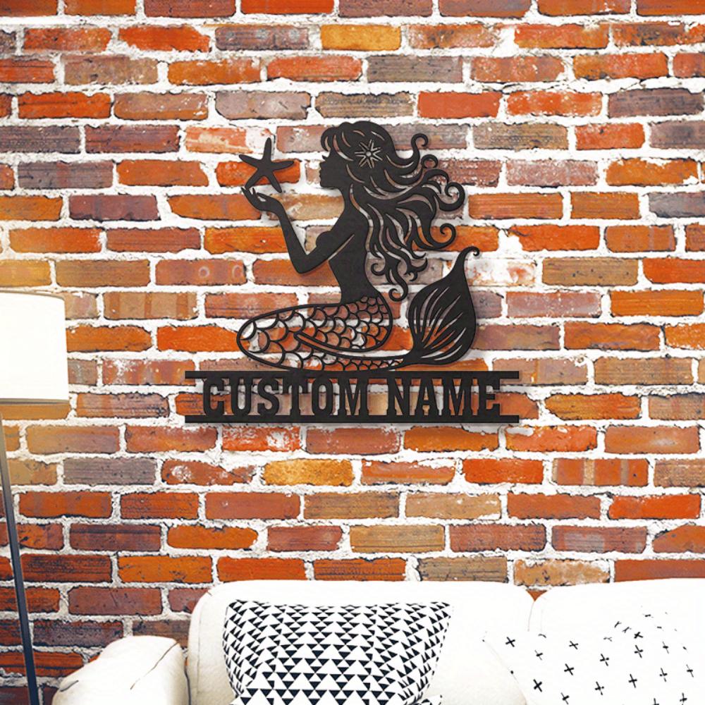 Exquisite Customized Siren Tail Metal Wall Art Coastal Home Decor Gift