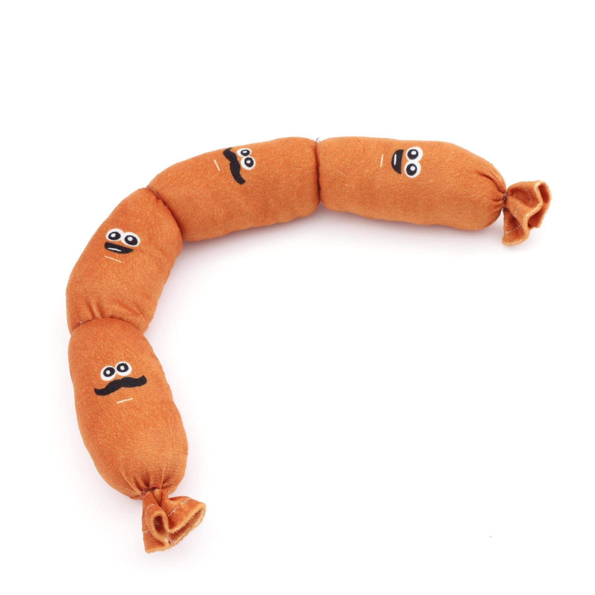 Bite Resistant Squeaky Plush Sausage Dog Toy Interactive Molar Pet Chew Toy