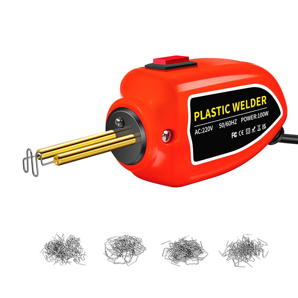 

Пластиковый сварочный аппарат 100 Вт Термофен Горячий степлер Пластиковый сварочный аппарат Паяльник для бампера Скрепки для ремонта бампера автомобиля Сварочный инструмент US 110V красный