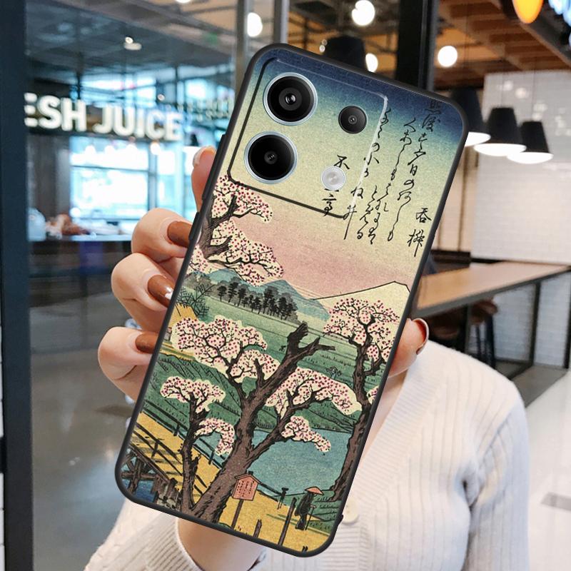 Japanese Style Art Japan Case For Xiaomi Redmi Note 14 Pro 10 11 12 13 15 Pro Plus Redmi 15C 14C 10C 12C 13C 15 Cover