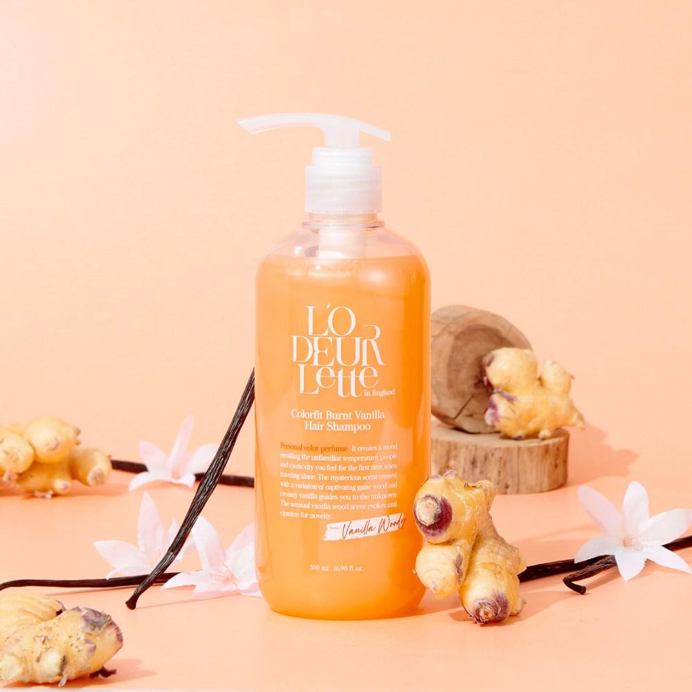 Lauderette Color Fit Hair Biotyna Lekko Kwaśny Szampon Perfumowany Waniliowo-Drzewny Zapach, 500ml, 1 szt.