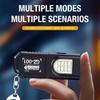 LED Keychain Flashlight Type C Rechargeable 550LM Portable Mini Torch Pocket Lantern Flood Work Light With Magnet For Emergency