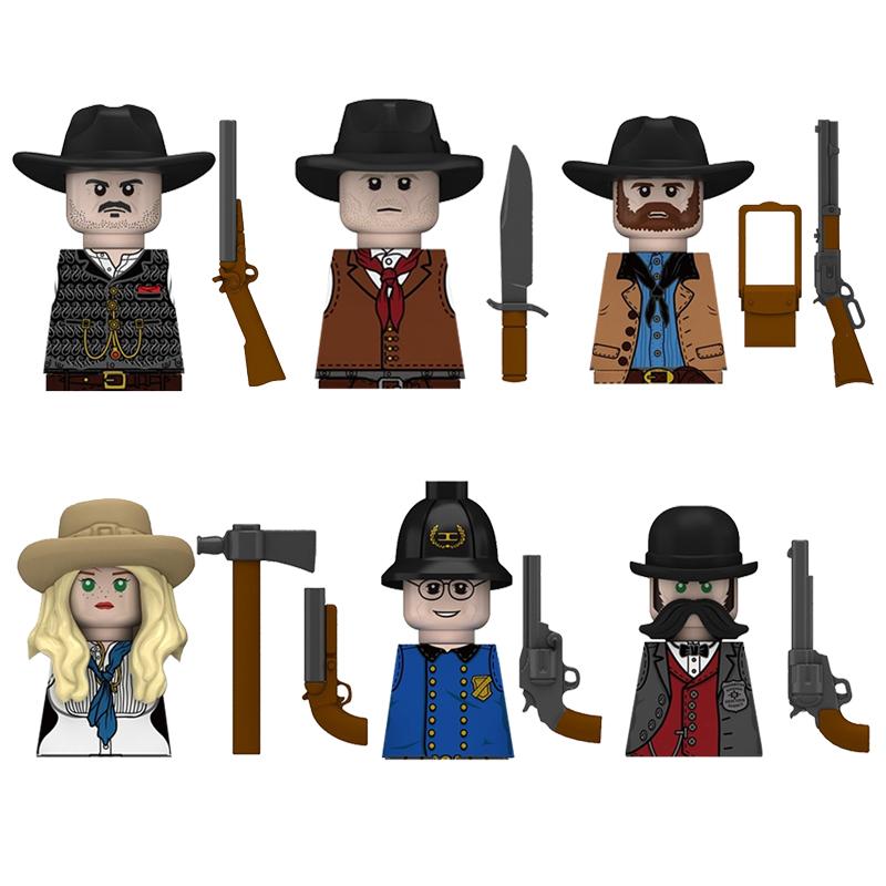 Medieval Castle Soldier Action Figures Building Block Dragon Anime Knight Accessory Warhorse Militia Helmet Shield Toy Gift S015