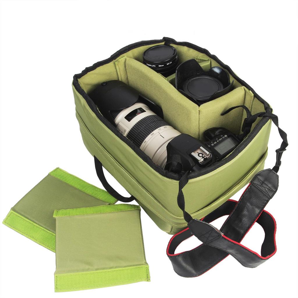 Nylon Camera Case Insert With Padded Storage Optimized For Housing DSLR SLR Camera With Lenses And Prevent Camera