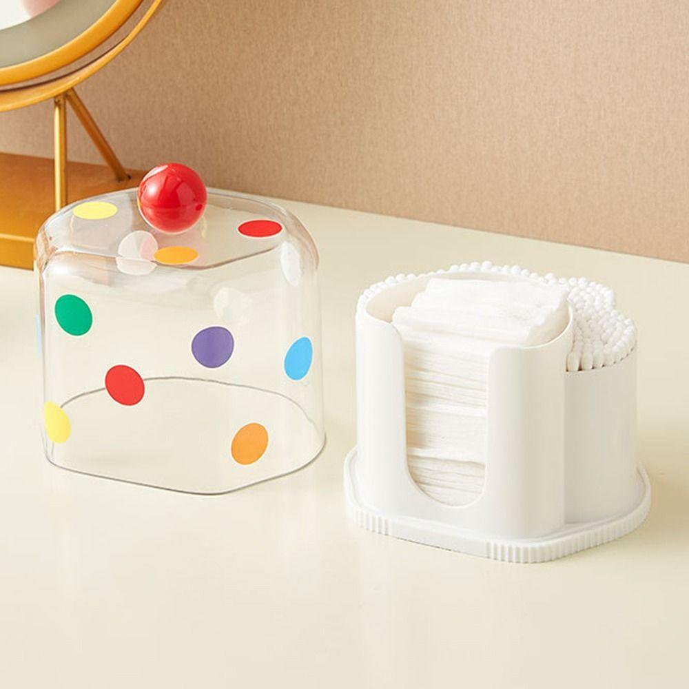 Dustproof Cotton Ball Holder Large Capacity Cotton Swabs Storage Box  Office Supplies