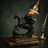 Künstlerische Vintage-Dekoration Kopfloser Reiter Statue, Halloween-Thema Bronze-Harz Figur, Skulptur Gothic Horror Tischdekoration für Saisonale