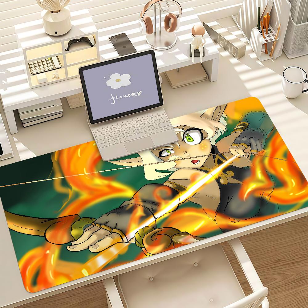 Video Game Wwakfu Mouse Pad Anti Slip Rubber Edge Locked Thickened Laptop Gaming Desk Mat