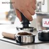 Watchget Espresso Tamper, 58mm Coffee Tamper with Flat Base, Stainless Steel, Spring-Loaded Tamper, Adjustable Depth, and Scale, Fits 58mm