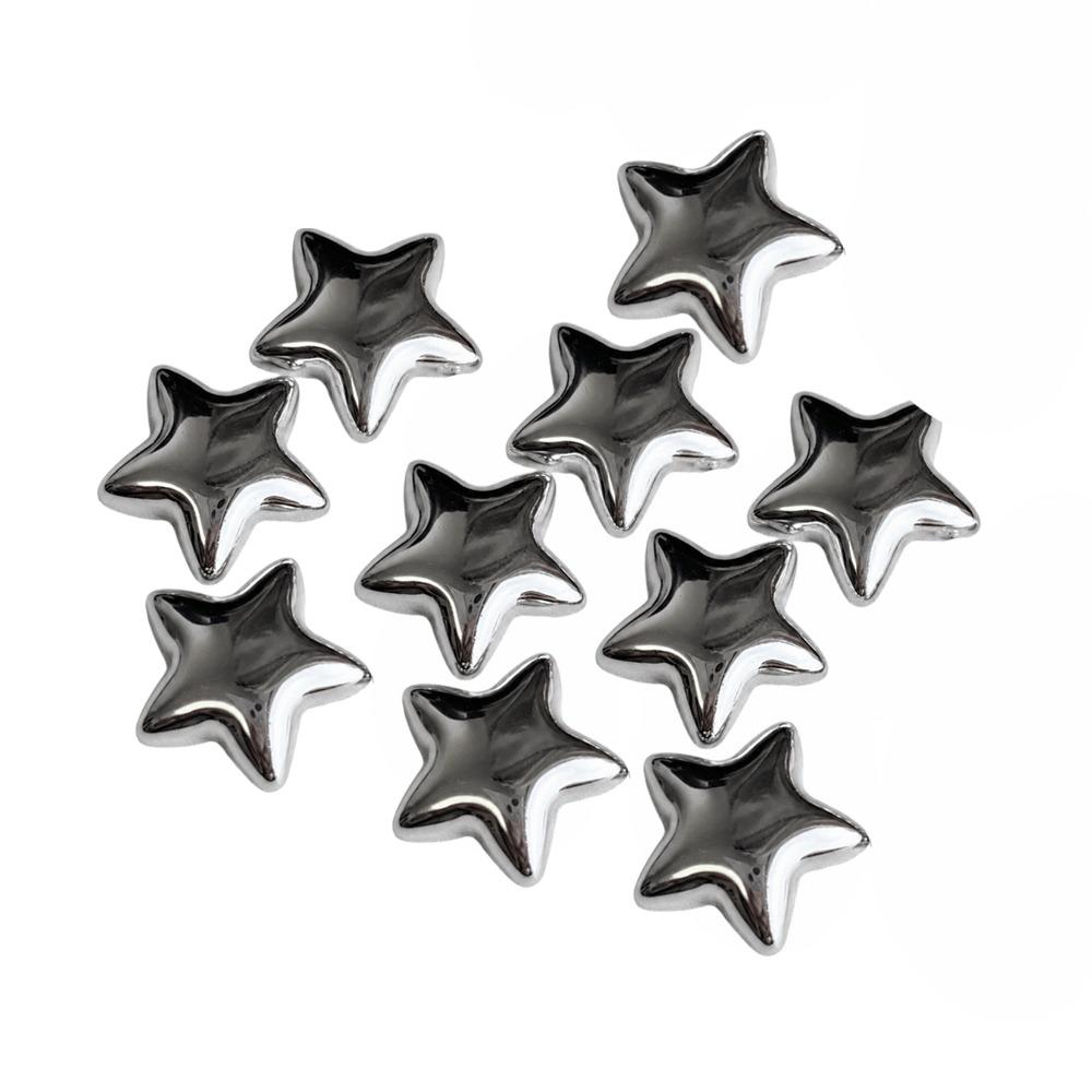 5/10 Pcs Strong Magnet Fridge Magnet Silver Stars Refrigerator Decals  Door Mounting