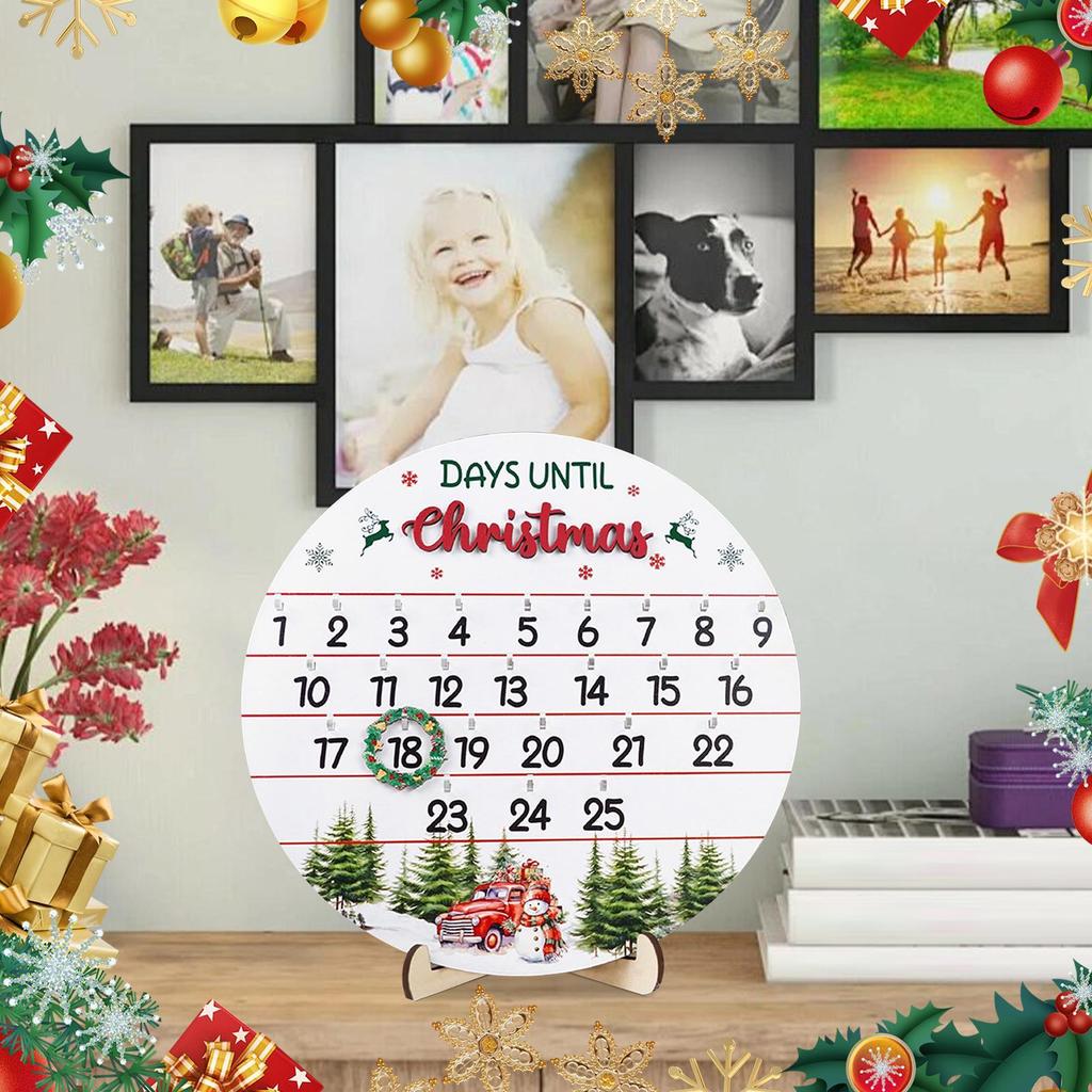 25 Days Countdown Christmas Ornaments Christmas Advent 25 Days Till Christmas Wooden Decoration Christmas Tree Door Sign Decor