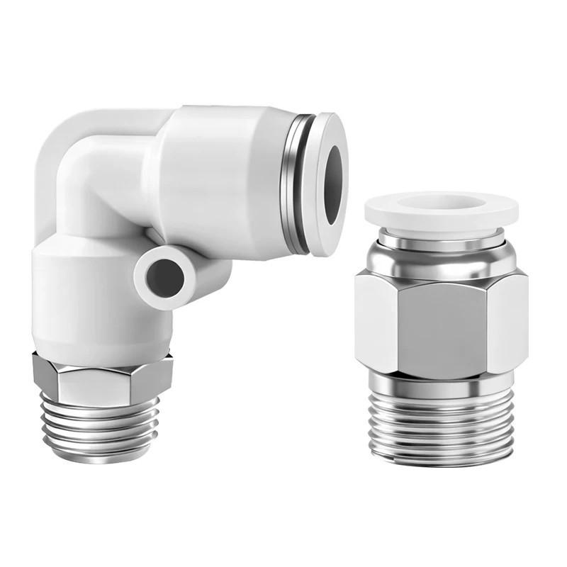 10Pcs Pneumatic Air Fitting Quick Release Push to Connect Compressor Tube PC PL Male BSPT Sizes 1/8 1/4 3/8 1/2 Inch OD 4-16mm
