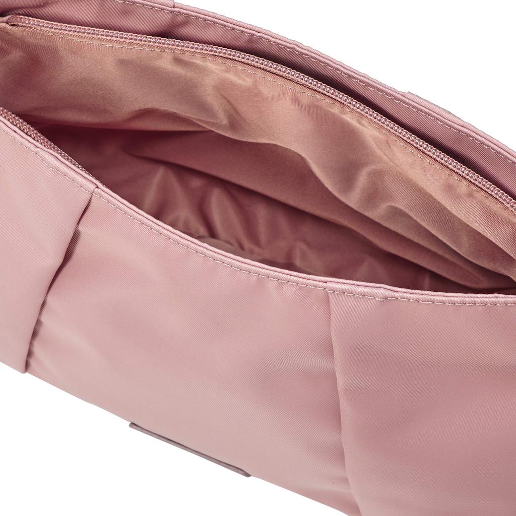 Nylon Twill Tuck Accent Shoulder Bag Pink [Isaac] Y01-02-11SC