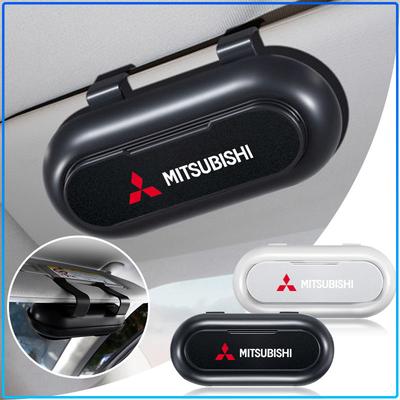 Car Sun Visor Glasses Storage Box Holder Organizer Sticker For Lancer Lancer ASX Outlander 2 3 Pajero Mirage Exzos Pajero 4