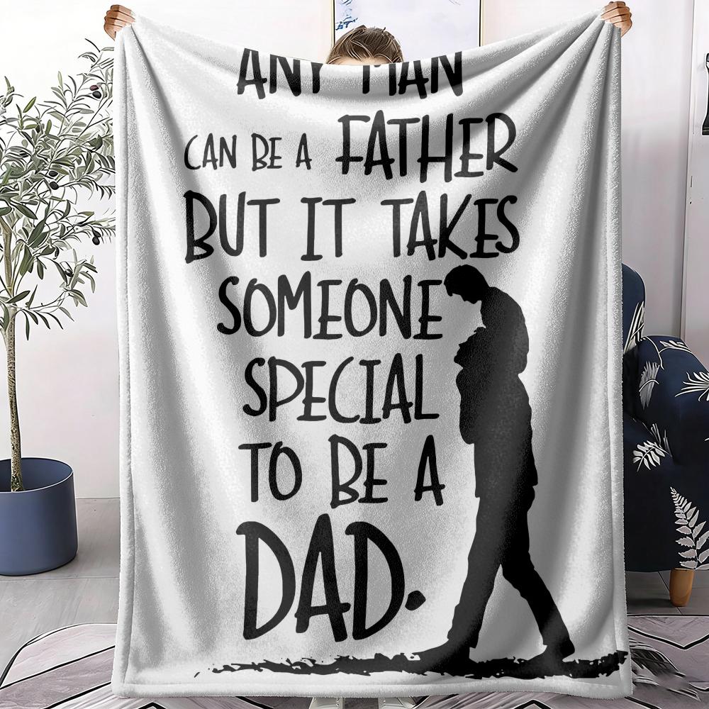 Father s Day Throw Soft Flannel AC Blanket Lightweight Summer Nap Throw Cozy  Blanket for Sofa Bed Travel Home 75cm x 90cm