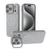 Magnetic Ripple Stand Phone Case For iPhone 17 Pro Max 16 15 14 13 Pro Max Luxury Lens Bracket Shockproof Soft Silicone Cover